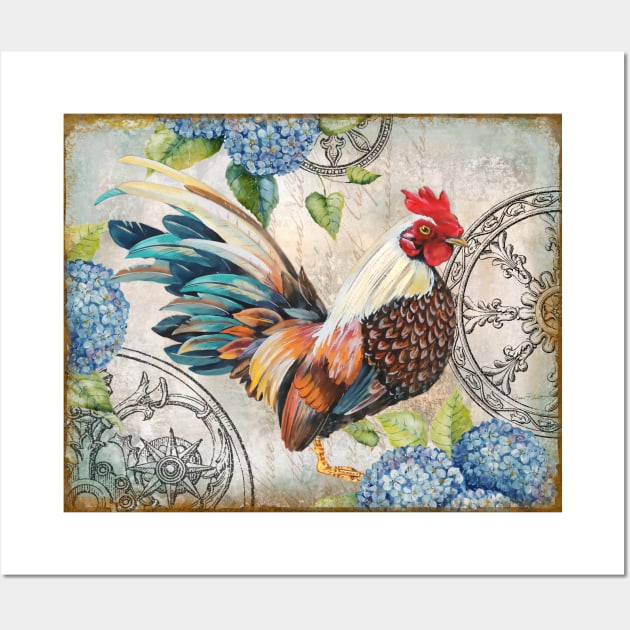 Ironwork Rooster C Wall Art by Jean Plout Designs